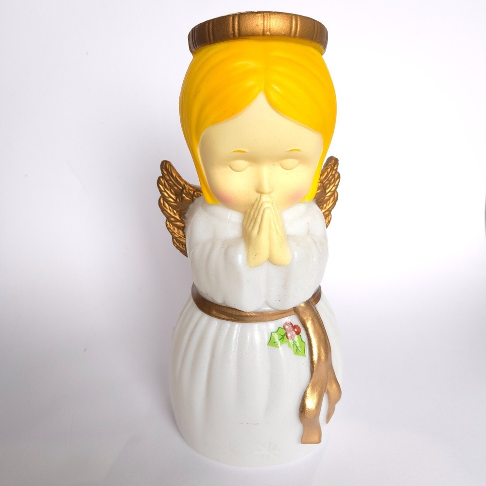 NEW Light-up Christmas Blow Mold Angel Praying Holiday Time 11" H for tabletop